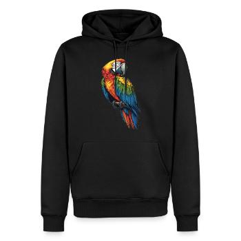 L’ère de l’ara - Sweat à capuche Premium bio Homme - noir - Devant - Nico (187cm)