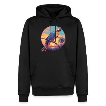 Macaw's Era - Men’s Premium Organic Hoodie - black - Front - Nico (187cm)