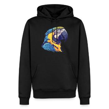 Macaw's Era - Men’s Premium Organic Hoodie - black - Front - Nico (187cm)