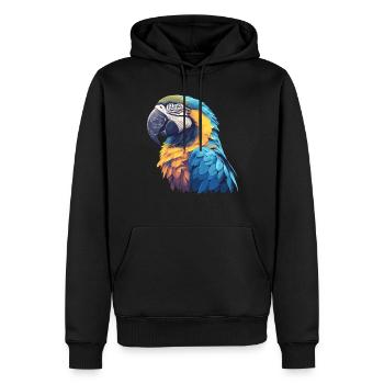 Macaw's Era - Men’s Premium Organic Hoodie - black - Front - Nico (187cm)