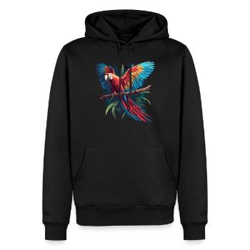 Macaw's Era - Men’s Premium Organic Hoodie - black - Front - Nico (187cm)
