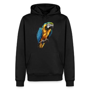 Macaw's Era - Men’s Premium Organic Hoodie - black - Front - Nico (187cm)
