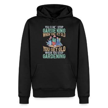 Gartenpflanzen Gärtner Gartenliebhaber Pflanzung - Männer Premium Bio Hoodie - Schwarz - Vorne - Nico (187cm)