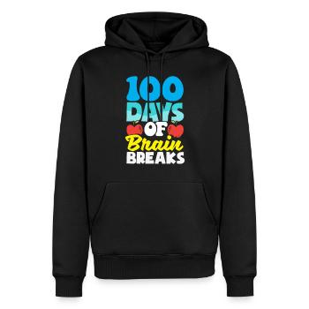 Psychologie Conseillère Psychologique Scolaire - Sweat à capuche Premium bio Homme - noir - Devant - Nico (187cm)