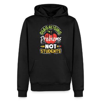 Psychologie Conseillère Psychologique Scolaire - Sweat à capuche Premium bio Homme - noir - Devant - Nico (187cm)