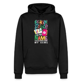 Psychologie Conseillère Psychologique Scolaire - Sweat à capuche Premium bio Homme - noir - Devant - Nico (187cm)