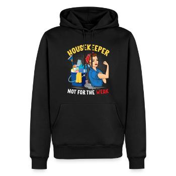 Pas pour le nettoyeur de ménage faible et drôle - Sweat à capuche Premium bio Homme - noir - Devant - Nico (187cm)