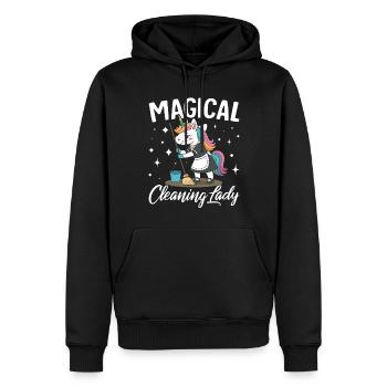 Putzfrau Hauswirtschaft Lustige Dienstmädchen Reinigungskraft - Männer Premium Bio Hoodie - Schwarz - Vorne - Nico (187cm)
