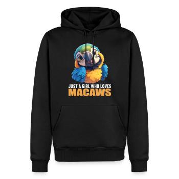 Macaw's Era - Men’s Premium Organic Hoodie - black - Front - Nico (187cm)