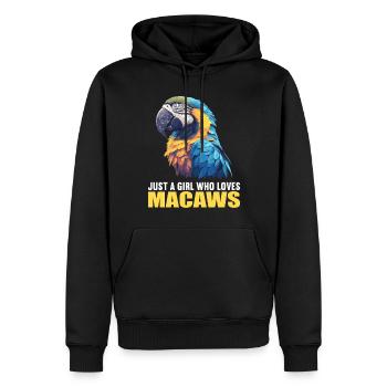 Macaw's Era - Men’s Premium Organic Hoodie - black - Front - Nico (187cm)