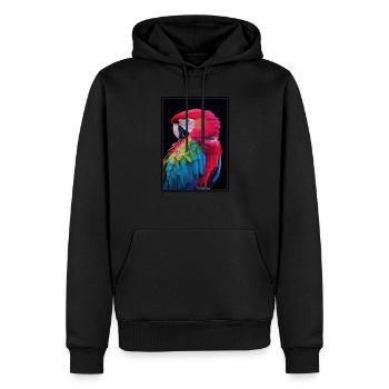 Macaw's Era - Men’s Premium Organic Hoodie - black - Front - Nico (187cm)
