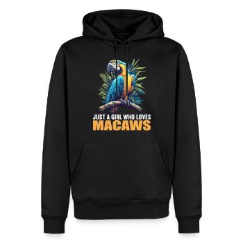 Macaw's Era - Men’s Premium Organic Hoodie - black - Front - Nico (187cm)