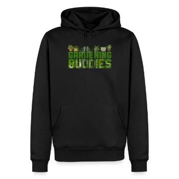 Plant Lover Gardening Besties - Männer Premium Bio Hoodie - Schwarz - Vorne - Nico (187cm)
