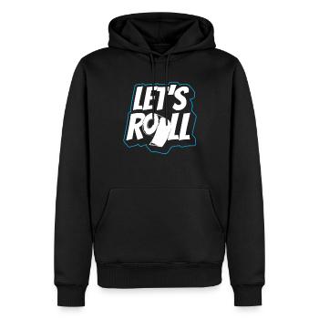 Lustige "0 Tage Seit Ich Zuletzt Gekackt - Männer Premium Bio Hoodie - Schwarz - Vorne - Nico (187cm)