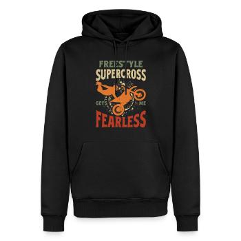 Dirt Biker Riding Get´s Me Fearless Dirt Bike - Männer Premium Bio Hoodie - Schwarz - Vorne - Nico (187cm)