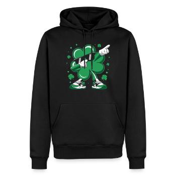 Dabbing Shamrock St Patrick's Day Dab Dance kids - Männer Premium Bio Hoodie - Schwarz - Vorne - Nico (187cm)