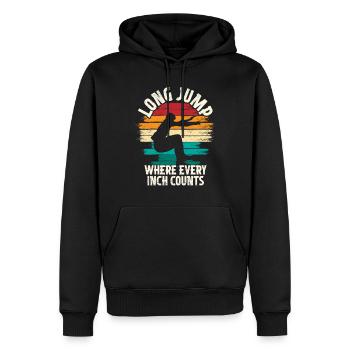 Weitsprung Weitspringen - Männer Premium Bio Hoodie - Schwarz - Vorne - Nico (187cm)