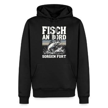 Angeln Angler Fischer Fischen Angel Spruch - Männer Premium Bio Hoodie - Schwarz - Vorne - Nico (187cm)