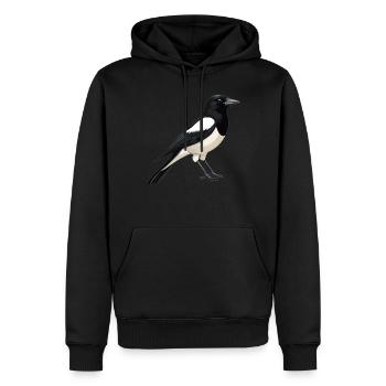Elstern Elster - Männer Premium Bio Hoodie - Schwarz - Vorne - Nico (187cm)