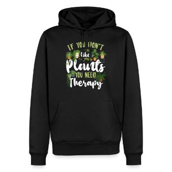 Jardinage amateur de plantes si vous ne le faites pas - Sweat à capuche Premium bio Homme - noir - Devant - Nico (187cm)