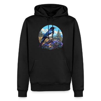Elstern Elster - Männer Premium Bio Hoodie - Schwarz - Vorne - Nico (187cm)