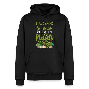 Plant Lover Gardening I Just Want - Männer Premium Bio Hoodie - Schwarz - Vorne - Nico (187cm)