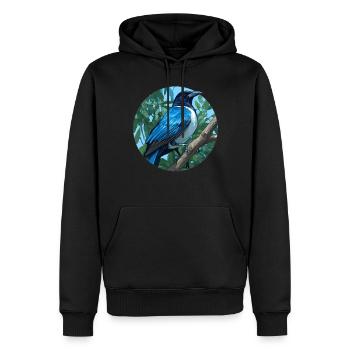 Pies Pie - Sweat à capuche Premium bio Homme - noir - Devant - Nico (187cm)