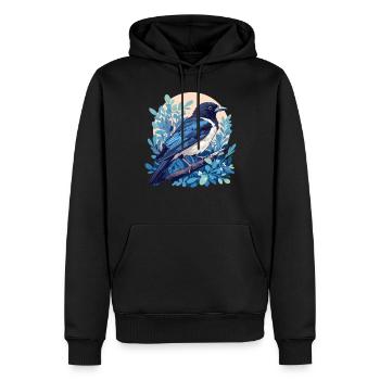 Pies Pie - Sweat à capuche Premium bio Homme - noir - Devant - Nico (187cm)