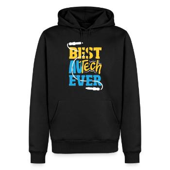 Funny Audiovisual Technician AV Tec - Men’s Premium Organic Hoodie - black - Front - Nico (187cm)