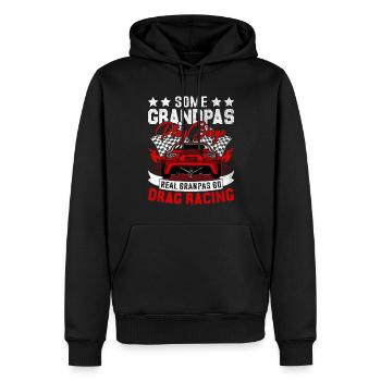 Grandpa Drag Racing Funny Dragster Grandpa Race - Men’s Premium Organic Hoodie - black - Front - Nico (187cm)