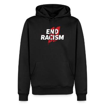 Anti-Rassismus Gleichberechtigung & Vielfalt - Männer Premium Bio Hoodie - Schwarz - Vorne - Nico (187cm)