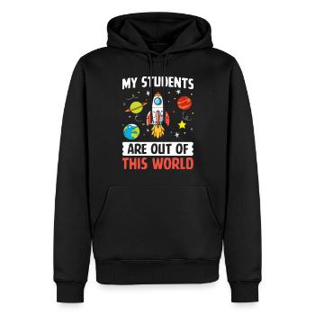 Meine Schüler sind nicht von dieser Welt lustige Wissenschaft - Männer Premium Bio Hoodie - Schwarz - Vorne - Nico (187cm)