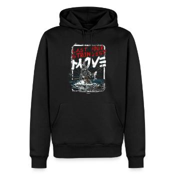 Kendo Cast Your Strongest Move - Männer Premium Bio Hoodie - Schwarz - Vorne - Nico (187cm)