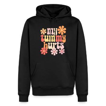 Douleur abdominale survivante des maux de ventre - Sweat à capuche Premium bio Homme - noir - Devant - Nico (187cm)