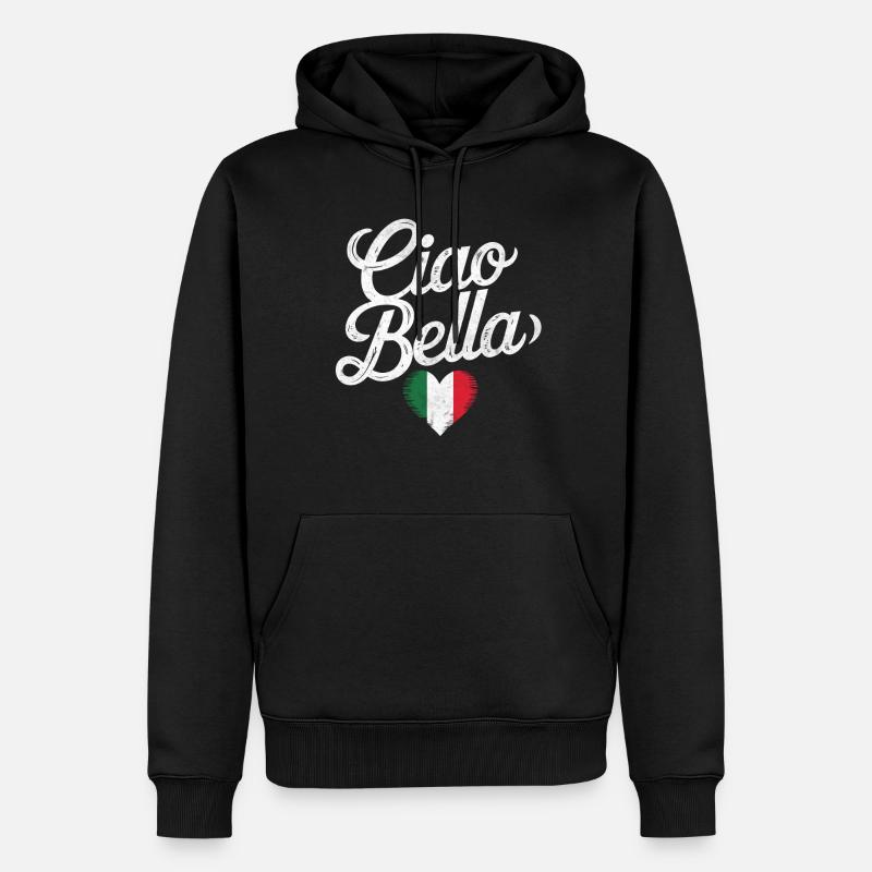 Ciao Bella - Männer Premium Bio Hoodie - Schwarz