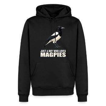 Pies Pie - Sweat à capuche Premium bio Homme - noir - Devant - Nico (187cm)