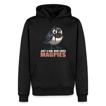 Pies Pie - Sweat à capuche Premium bio Homme - noir - Devant - Nico (187cm)