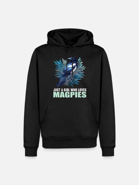 Elstern Elster - Männer Premium Bio Hoodie - Schwarz