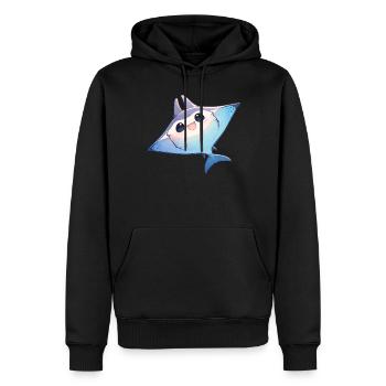 Raies manta Raies manta - Sweat à capuche Premium bio Homme - noir - Devant - Nico (187cm)