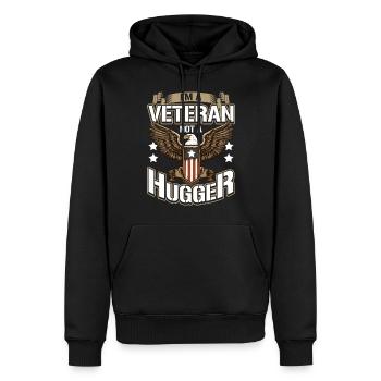 Dysfunktionaler Veteran I'm A Veteran Not A Hugger - Männer Premium Bio Hoodie - Schwarz - Vorne - Nico (187cm)