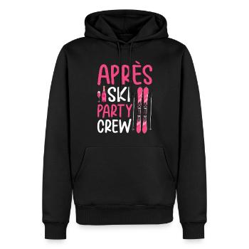 Équipe de fête après ski - Sweat à capuche Premium bio Homme - noir - Devant - Nico (187cm)