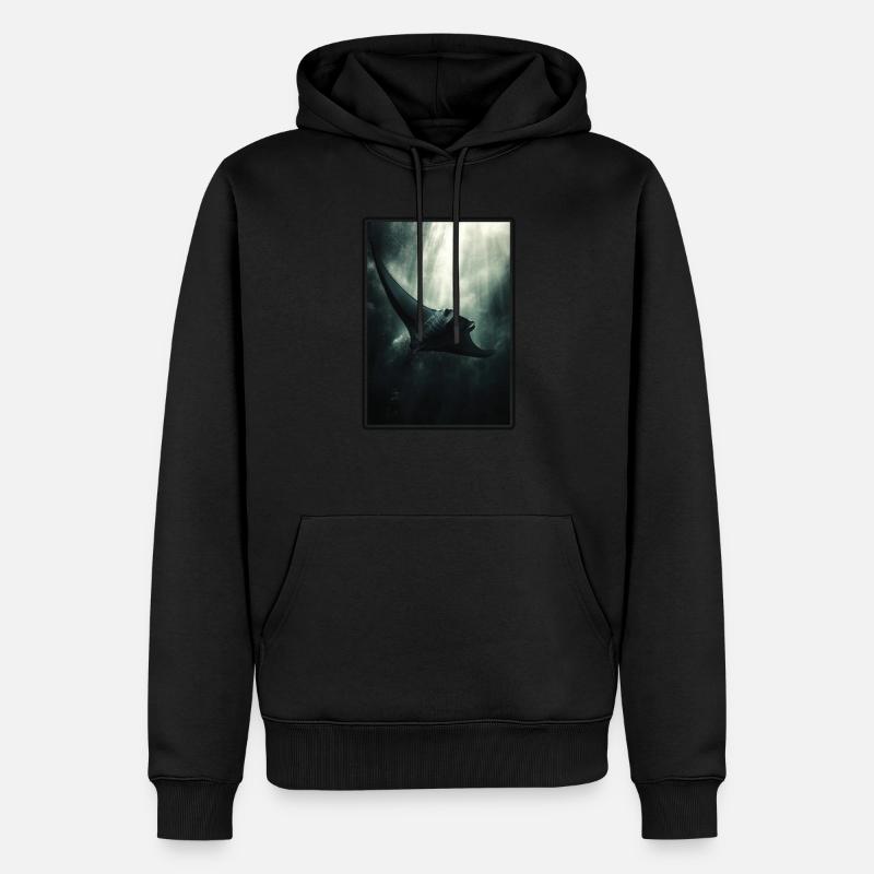 Mantas Manta Rochen - Männer Premium Bio Hoodie - Schwarz
