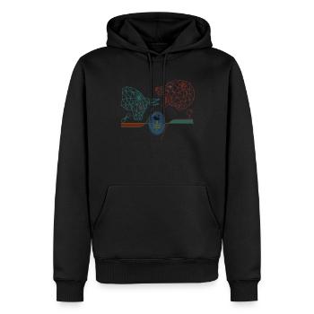 Antifragilität Profiteur - Börsenzyklus Bulle Baer - Männer Premium Bio Hoodie - Schwarz - Vorne - Nico (187cm)