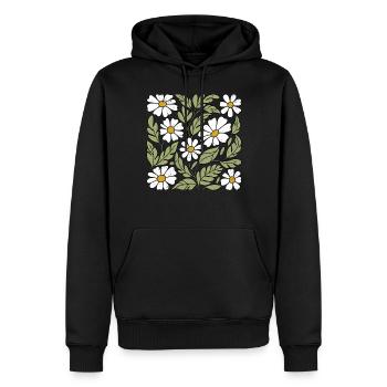 Gänseblümchen Blumen - Männer Premium Bio Hoodie - Schwarz - Vorne - Nico (187cm)