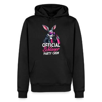 Équipe officielle de la fête Schlager - Sweat à capuche Premium bio Homme - noir - Devant - Nico (187cm)