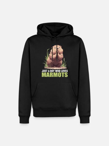 Marmots Groundhog - Men’s Premium Organic Hoodie - black