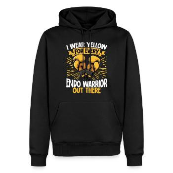 Ich Trage Gelb Für Jeden Endo-krieger Da Draußen - Männer Premium Bio Hoodie - Schwarz - Vorne - Nico (187cm)