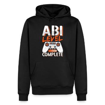 Abi 2025 Abitur Gymnasium Abschluss Abiturient - Männer Premium Bio Hoodie - Schwarz - Vorne - Nico (187cm)