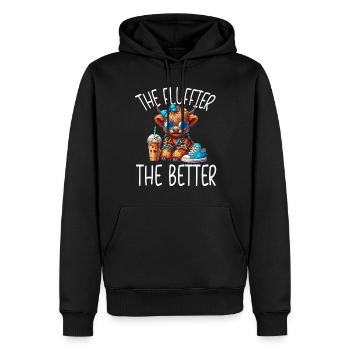 Scottish Highland Cow Scotland Farm - Men’s Premium Organic Hoodie - black - Front - Nico (187cm)