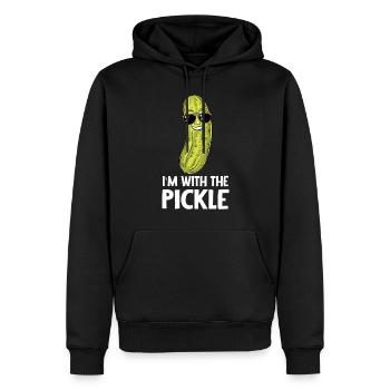 Cornichon à l’aneth Je suis l’un des cornichons - Sweat à capuche Premium bio Homme - noir - Devant - Nico (187cm)